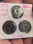 3 Coin Proof Set Of 10 Cents - Trinidad And Tobago
