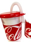 Y2k Style Coca Cola 32oz Collectible Tumbler Plastic Cup With Lid   Straw
