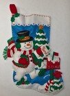 Bucilla 18  Delivering The Mail Felt Applique Christmas Stocking - Finished