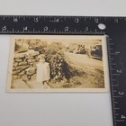 Young Girl Outdoors Antique Automobiles Vintage Photo