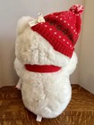 Vintage Kmart 1986 Christmas White Teddy Bear Plush Stuffed Dan Dee Tags