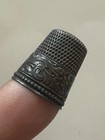 Sterling Silver Simons Bros Thimble 9 Gothic S Engraved Inside Flowers Outside
