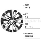 19       Machined Black Wheel For Nissan Altima 2019-2022     oem Quality Rim 62785