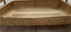 Vtg Nantucket Basket Large Rectangular Tray W wood Handles   Wood Bottom