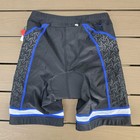 Tyr Mens 7  Competitor Tri Triathlon Padded Shorts Black neon blue Size  M New