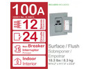 Square D Homeline 100a 12-space 24-circuit Main Breaker Plug-on Neutral Load Cen