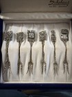 Schohaus Sterling Silver Horderves 6 Piece Fork Set  Bolivia  With Original Case