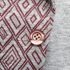 Vintage Wade s Clothing House Blazer Mens 46 48r Burgundy Gray Sport Coat Mod