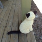 Vintage Russ Berrie Yomiko Classics Realistic Siamese Cat Plush Stuffed Animal