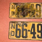 North Dakota Nd License Plate 1922 Set Pair 66-499