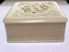 Vintage Celluloid Jewelry Box Or Wrist Watch Box   Case Ornate Lid -    As Is  