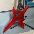New Metallic Red Electric Bass Guitar Black Hardware Split Coil Pickup 4 Strings