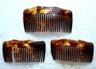 Victorian 3 Comb Set Faux Tortoiseshell  - Includes Us Tariffs