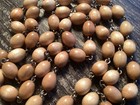 Vintage Catholic Religious 22    Wood Look Rosary Beads  Marked Italy Crucifix 