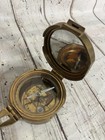 Vintage Brass Natural Sine Stanley London Pocket Transit Compass Surveying Tool