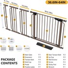Mom s Choice 36 6-64 In Extra Wide Baby Gate For Stairs  Dog Gate Indoor  Brown