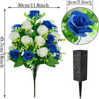 Artificial Cemetery Flowers  Set Of 2 Grave Memorial Flowers With Vase  Artifici