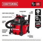 Cmxevbe17594 12 Gallon 6 0 Peak Hp Wet Dry Vac For Home Projects   Renovations