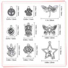 200 Pcs Wholesale Bulk Lots Jewelry Making Charms Mixed Smooth Tibetan Silver   