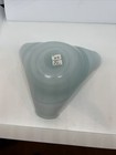 Vintage Mid Century 60 s Mcm Turquoise   White Art Glass Cased Dish 7 