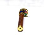 Kaleidoscope Antique Vintage Kaleidoscope Brass Glass Handheld Stained Wood Gift
