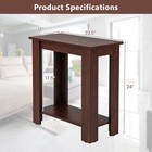 Chair Side Table Coffee Sofa Wooden End Shelf Living Room Furniture Espresso New