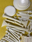 Vtg Cake Decorating Lot 91 Pieces Cake Separators  Pillars  Columns  Decorations