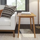 Plank beam Mid Century Modern Side Table Pecan