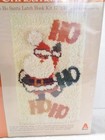 Vintage 1978 Caron Christmas Ho Ho Ho Santa Latch Hook Kit 17  X 30  New Sealed