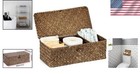 Natural Seagrass Basket With Practical Lid - Discreet Organizer For Essentials