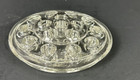        Clear Glass 16 Hole Flower Frog Vtg Bouquet Display Floral Arrangement 4 75 