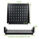 19  Center Weight Relay Rack Mount Data Networking Shelf Steel 2u 38  Depth Deep