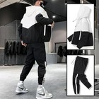 Men s 2 Piece Tracksuit Hooded Jacket Jogger Pants Casual Athletic Set