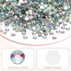 10000-pack Resin Flatback Rhinestone  3mm Flat Back Crystals Bulk  white Ab 