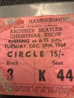 The Beatles Original Hammersmith Concert Ticket Tuesday 29th December 1964 Rare