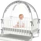 Crib Tent - Crib Net To Keep Baby In With Double Zipper   Breathable Mesh Pop