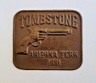 Collectable Brass Western Tombstone Arizona Territory 1881 Gun Butt Tag