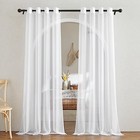 Sheer Curtains 84 Inches Long - Home Decoration 54 w X 84 l  pack Of 2  White