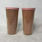 Tumblers Vtg Raffia Ware Burlap Lot Of 2 Raffia Ware Burlap Straw Melamine