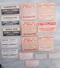 Antique Pharmacy Drug Labels For Apothecary Bottles 15 Pc  Original Early 1900s