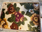 Vintage Wicker Floral Sewing Basket By Singer     Nice Colors And Very Nice 