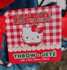 New Hello Kitty Christmas Green Throw Blanket  60in X  70in  Holiday Design Rare