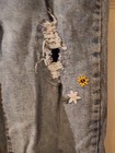Cat   Jack Light Blue Denim Embrodered Ripped Jeans - Size 16
