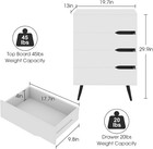 Nightstand white End Table With Four Drawers  Modern Bedside Table closet Organi