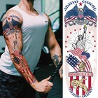 4th Of July Temporary Tattoo Sleeve  Large Full 4 Count  pack 1   Colorful 