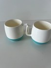 Vintage Vacron Ware Bopp Decker Plastics Set Of 2 Coffee Mugs   Juice Cups Teal