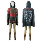 Link Jumpsuit Cape The Legend Of Zelda Suit Cosplay Costume Adult Kids Halloween