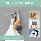 Brushed Nickel Bathroom Towel Hook  Solid Metal Robe Holder 3 Swivel Foldable   