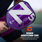 Onix Graphite Mod Z5 Carbon Fiber Pickleball Paddle With Wide-body Shape  Honeyc