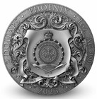 2023 Niue 1oz  999 Silver Phoenix Coin 2 Dollars Antique Finish   Coloring W coa